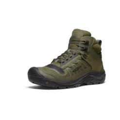 Keen Men's Reno KBF Waterproof Mid (Soft Toe) | Dark Olive/Black -Shoes Shop Of Ken 4f24f889f1c6b8257760cae572280fdbacf767b4