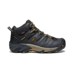 Keen Men's Lansing Mid Waterproof (Steel Toe) | Raven/Tawny Olive