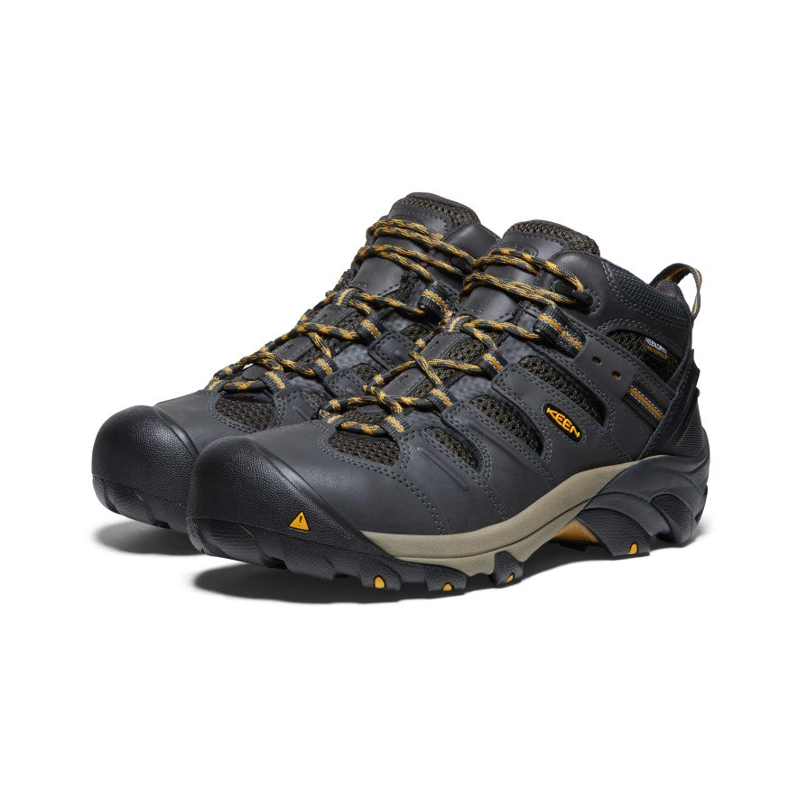 Keen Men's Lansing Mid Waterproof (Steel Toe) | Raven/Tawny Olive 2 Keen Men's Lansing Mid Waterproof (Steel Toe) | Raven/Tawny Olive - Image 2