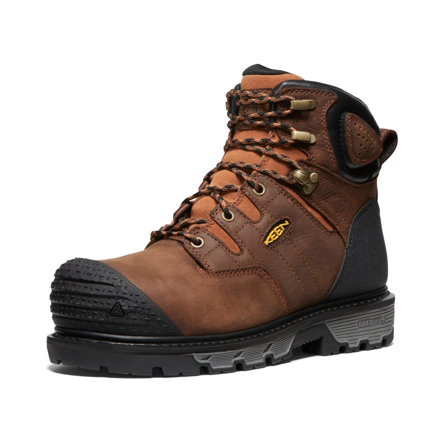 Keen Men's Camden 6" Waterproof Boot (Carbon-Fiber Toe) | Leather Brown/Black 3 Keen Men's Camden 6" Waterproof Boot (Carbon-Fiber Toe) | Leather Brown/Black - Image 3