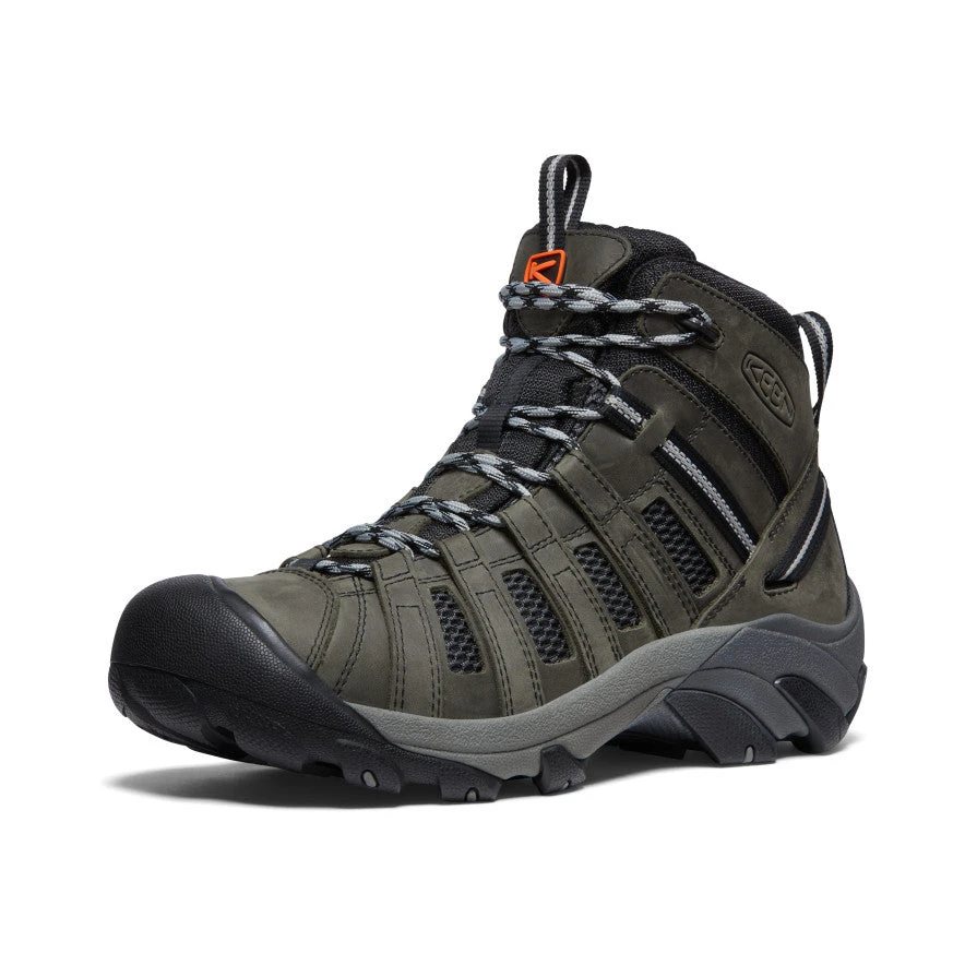 Keen Men's Voyageur Mid | Steel Grey/Scarlet Ibis 3 Keen Men's Voyageur Mid | Steel Grey/Scarlet Ibis - Image 3