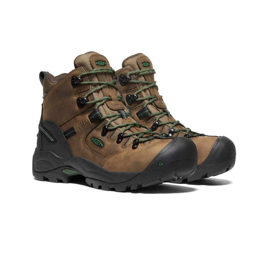 Keen Men's Pittsburgh Energy 6" Waterproof Boot (Carbon-Fiber Toe) | Cascade Brown/Greener Pastures 2 Keen Men's Pittsburgh Energy 6" Waterproof Boot (Carbon-Fiber Toe) | Cascade Brown/Greener Pastures - Image 2