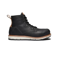 Keen Men's San Jose 6" Boot (Aluminum Toe) | Black/Caramel Cafe